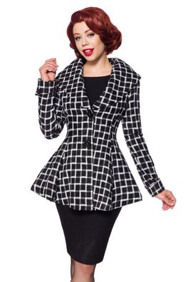 Belsira 50139 Belsira Premium Blazer-Jacke Gr.3XL, schwarz/ weiß