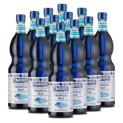 Food-United FABBRI Mixybar Tropical-blu Sirup 12x1L Sirup-Mix für Gin Rum Likör ...