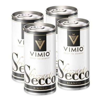Vimio mein Wein, mein Style, Secco Frizzante Perlwein 10,5% 4x200ml