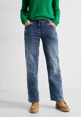 Cecil Loose Fit Jeans in Mid Blue Wash