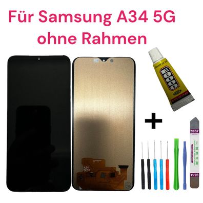 LCD Display Für Samsung Galaxy A34 5G 2023 SM-A346 Bildschirm TouchScreen Schwarz ...