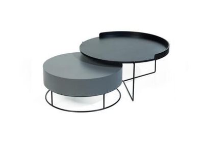 Moderner Couchtisch Grau Beistelltische luxuriös Wohnzimmer Möbel Tisch