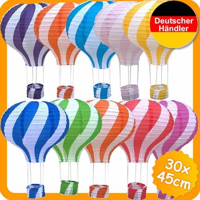 Lampion Heissluftballon Laterne 30x45cm Party Garten Deko Dekoration - Viele Farben!