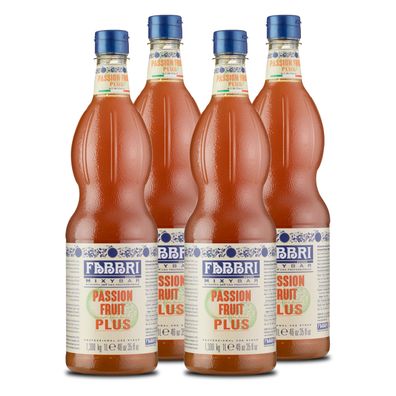 Food-United FABBRI Mixybar Plus Passionsfruit Maracuja Sirup 4x1L für Saft Cocktail