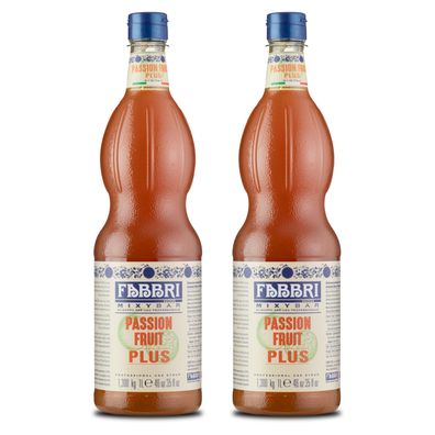 Food-United FABBRI Mixybar Plus Passionsfruit Maracuja Sirup 2x1L für Saft Cocktail