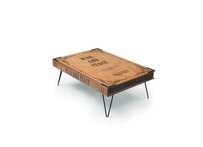 Couchtisch Designer Tisch Braun Möbel Tische Wohnzimmer stilvoll Tolstoy Buch