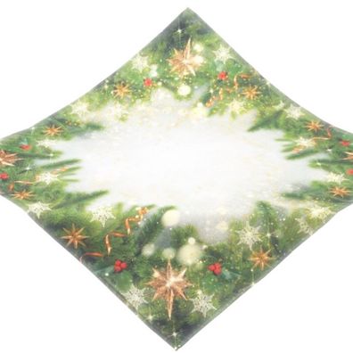 Tischdecken Weihnachten Mitteldecke Decke Pflegeleicht Tischdekoration Tannengrün