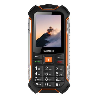 HAMMER Boost Mobiltelefon LTE, 2,4" Display, 3500 mAh, 256 MB Schwarz-Orange