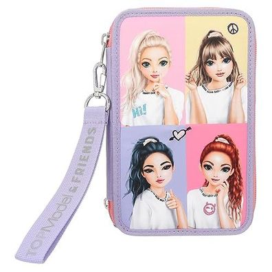 Depesche 12591 TOPModel Snap Shots - Gefuellte 3-Fach Federtasche mit sueßen Stickere