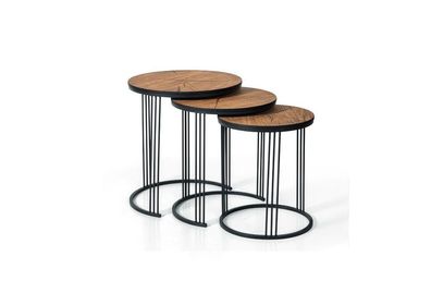Doppel Set 3x Couchtisch Beistelltisch Design Wohnzimmertisch Tische