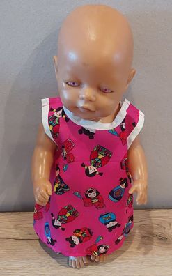 Buntes Kleid für Puppen in der Gr 40-45 cm