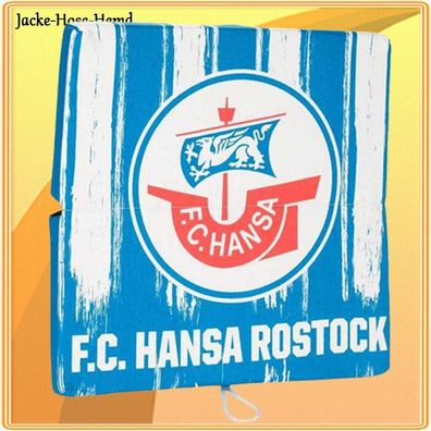 Sitzkissen Klappkissen Kissen Logo F.C. Hansa Rostock Blau Weiß Gr. 33x33x3cm NEU