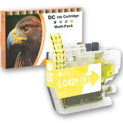 Kompatibel Brother LC-421 Y Yellow Gelb Druckerpatrone für 200 Seiten von Gigao
