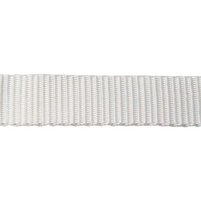 50 m Gurtband PES Extra Heavy Weigth weiß 25 mm