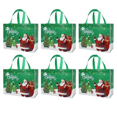 Große Weihnachtsgeschenktüten, Weihnachtseinkaufstüten für Geschenke, grün