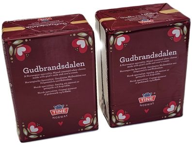 Gjetost 2x1kg Norgold Gudbrandsdalen Karamellkäse Norwegenkäse Kühlversand