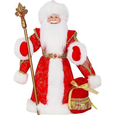 Ded Moros Väterchen Frost Weihnachtsmann Dekofigur 50 cm mit Bonbonbehälter Weihna...