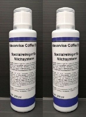 2x 250 ml Spezial Milch Reiniger in Dosierflasche für Jura Kaffeevollautomaten