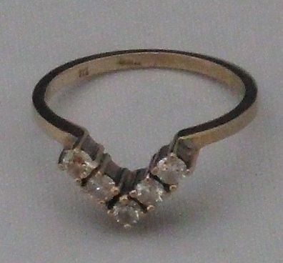 Weißgold Ring Spitze Diamant Brillant 0.40 Carat 750 gold