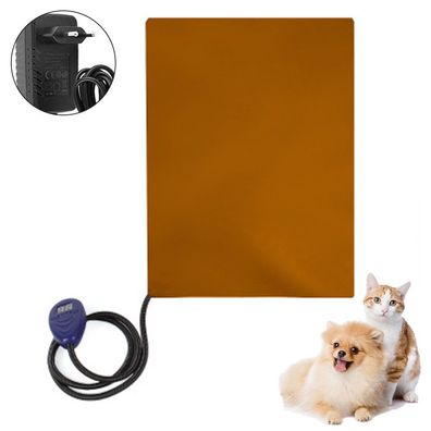 Cat & Dog Indoor Heating Mat, Timer & Temperature Brown
