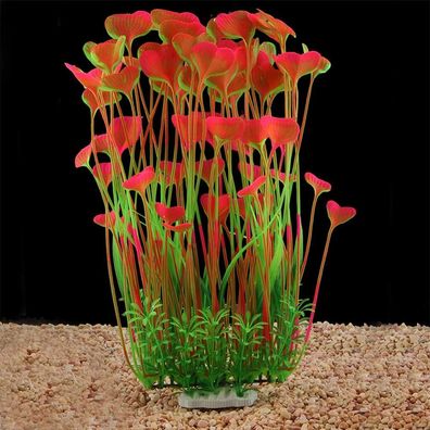 Große künstliche Aquarienpflanzen Dekoration Plastik A-pink