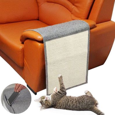 Katzen Kratzmatte Kratzschutz Sofa , Sisal Light gray