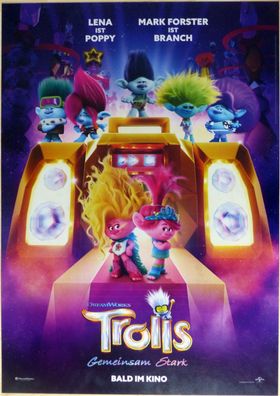 Trolls 3 - Gemeinsam stark - Original Kinoplakat A1 - Hauptmotiv - Filmposter