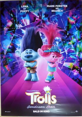 Trolls 3 - Gemeinsam stark - Original Kinoplakat A0 - Poppy & Branch - Filmposter