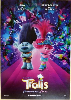 Trolls 3 - Gemeinsam stark - Original Kinoplakat A1 - Poppy & Branch - Filmposter