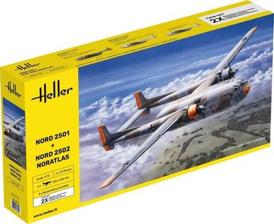 Heller Nord2501 Noratlas Nord2502 in 1:72 1000853740 Glow2B 85374 Bausatz