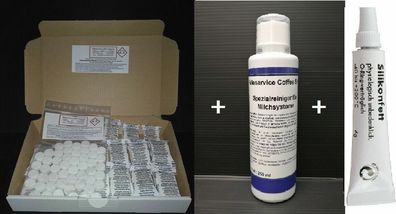 50 Reinigungstabs 30 Entkalker Silikonfett Milchreiniger für Melitta Caffeo CI