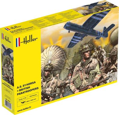 Heller A.S. 51 Horsa+ Paratroopers in 1:72 1010353130 Glow2B 35313 Bausatz