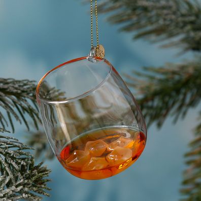 Weihnachtsbaumschmuck Whiskyglas Glas Weihnachtskugel lustig Baumschmuck