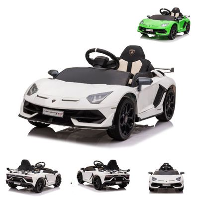 ES-Toys Kinder Elektroauto Lamborghini Aventador SVJ EVA-Reifen Sicherheitsgurt