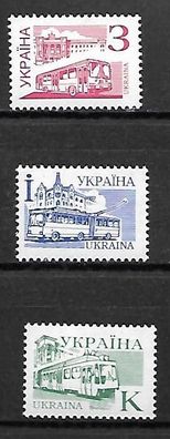 Ukraine postfrisch Michel-Nummer 156-158