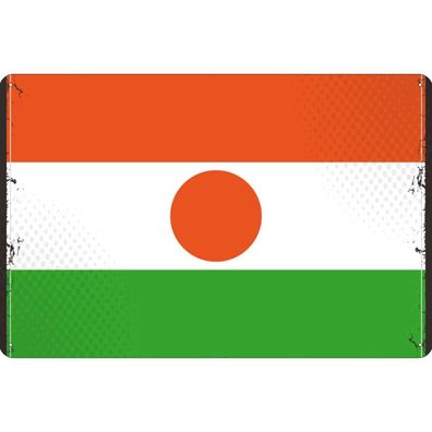 Blechschild Wandschild Metallschild 20x30 cm - Nigers Flag of Niger