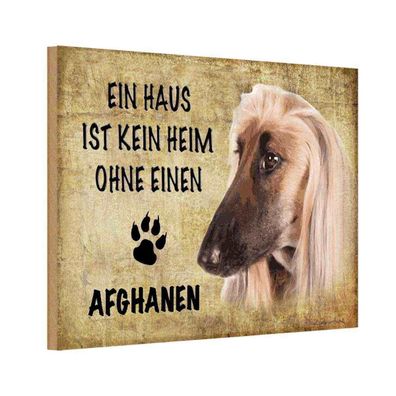 vianmo Holzschild 20x30 cm Tier Afghanen Hund ohne kein Heim