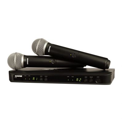 Shure BLX288/ PG58 Dual Funksystem mit PG58 Mikrofonen und Doppelempfänger M17