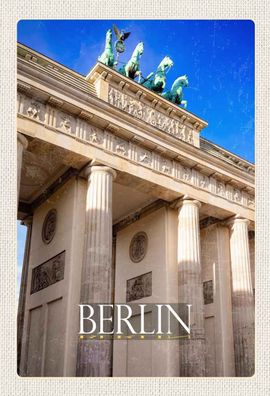 Holzschild 20x30 cm - Berlin Deutschland Brandenburger Trip