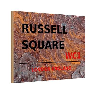vianmo Holzschild 18x12 cm England England Russell Square WC1