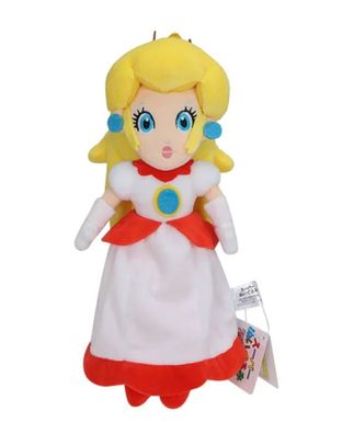 Super Mario Feuer Prinzessin Peach Plüsch Figur Stofftier Kuscheltier 25 cm