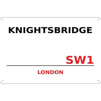 vianmo Blechschild 20x30 cm gewölbt England Knightsbridge SW1