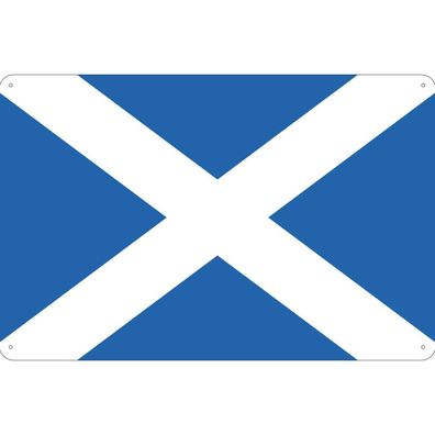 Blechschild Wandschild Metallschild 20x30 cm - Schottlands Flag of Scotland