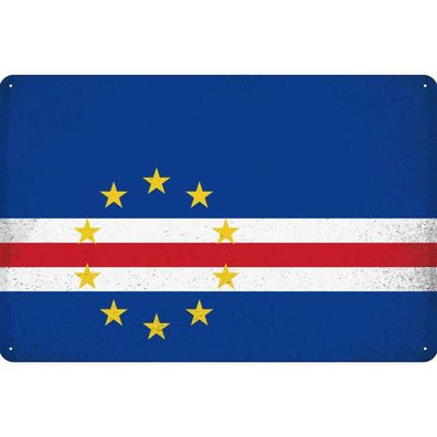 vianmo Blechschild Wandschild 20x30 cm Kap Verde Fahne Flagge