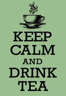 Holzschild 18x12 cm - Keep Calm and Drink Tea