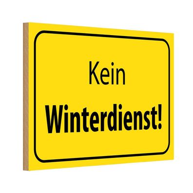 vianmo Holzschild 20x30 cm Warnhinweis kein Winterdienst Warnschild
