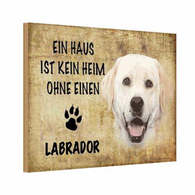 vianmo Holzschild 18x12 cm Tier Labrador Hund ohne kein Heim
