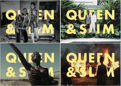 Queen & Slim - 4 Original Kino-Aushangfotos - Filmposter