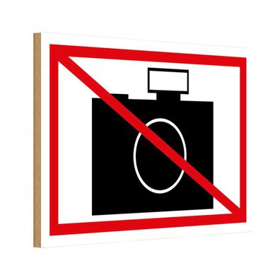 vianmo Holzschild 20x30 cm Warnung Fotografieren verboten
