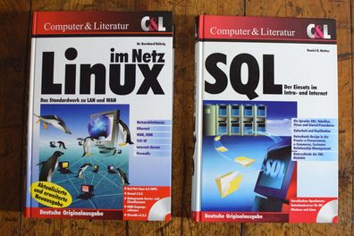 2x Buch C&L Verlag SQL Einsatz im Intra- und Internet Mattes Linux im Netz Röhrig